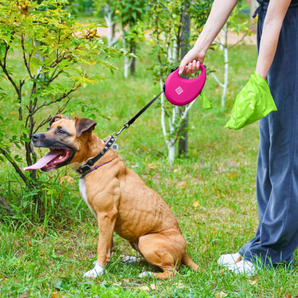 Повідець-рулетка для собак WAUDOG R-leash з контейнером для пакетів світловідбивна стрічка - Image 33