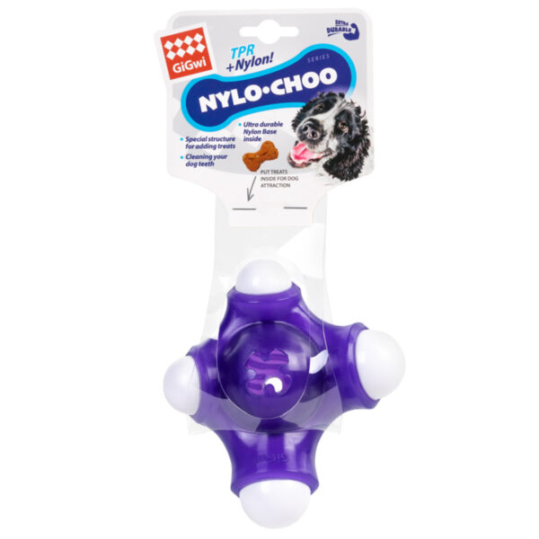 Іграшка для собак Кістка квадробон GiGwi Nylo-choo, нейлон, гума. 15 см - Image 2