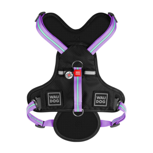 Шлея для собак безпечна WAUDOG Nylon з QR паспортом металічна пряжка-фастекс - Image 39