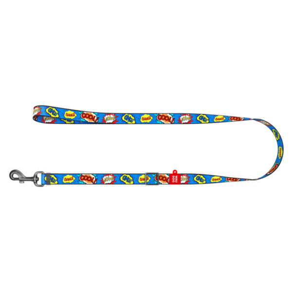 Повідець для собак нейлоновий WAUDOG Nylon малюнок "ВАУ" регульований - Image 2