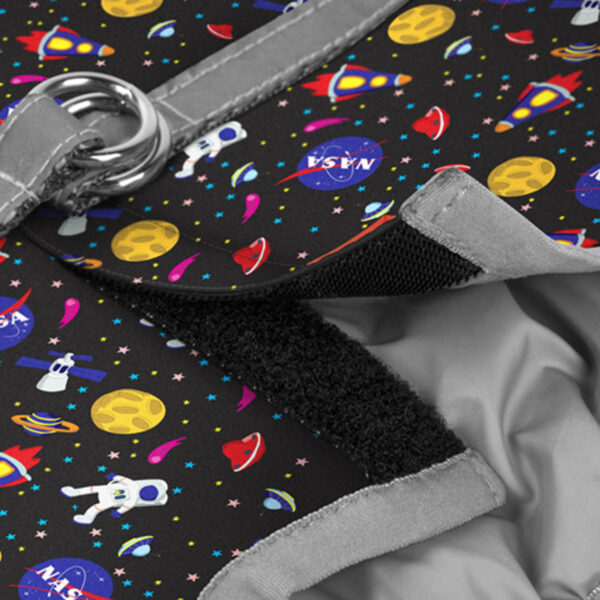 Шлея для собак м'яка WAUDOG Clothes з QR паспортом малюнок "NASA" - Image 13