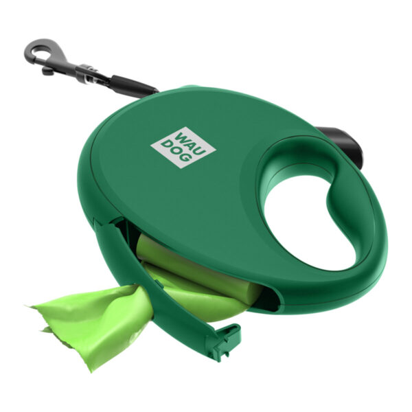 Повідець-рулетка для собак WAUDOG R-leash з контейнером для пакетів світловідбивна стрічка - Image 67