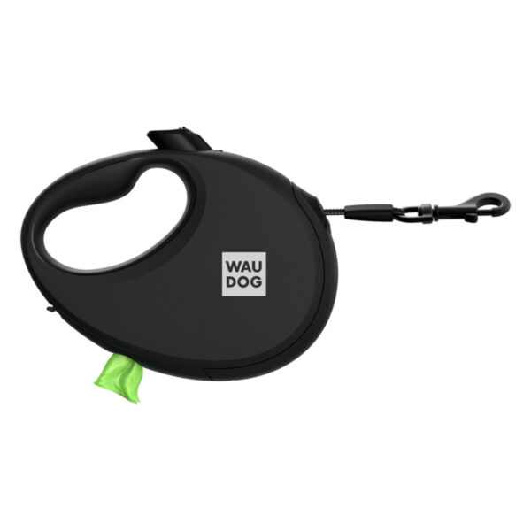 Повідець-рулетка для собак WAUDOG R-leash з контейнером для пакетів світловідбивна стрічка - Image 122