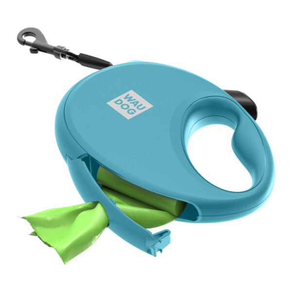 Повідець-рулетка для собак WAUDOG R-leash з контейнером для пакетів світловідбивна стрічка - Image 61