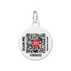 Адресник для собак та котів персоналізований металевий WAUDOG Smart ID з QR паспортом, M малюнок "Камо зелений", коло, Д 30 мм - Image 3