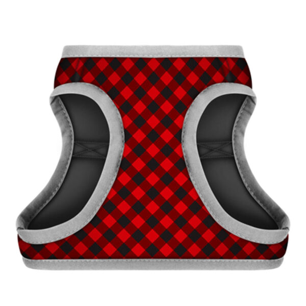 Шлея для собак м'яка WAUDOG Clothes з QR паспортом малюнок "Шотландка червона" - Image 18