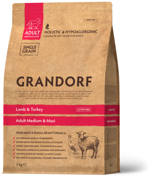 Grandorf DOG LAMB&TURKEY MAXI Ягня для крупних порід