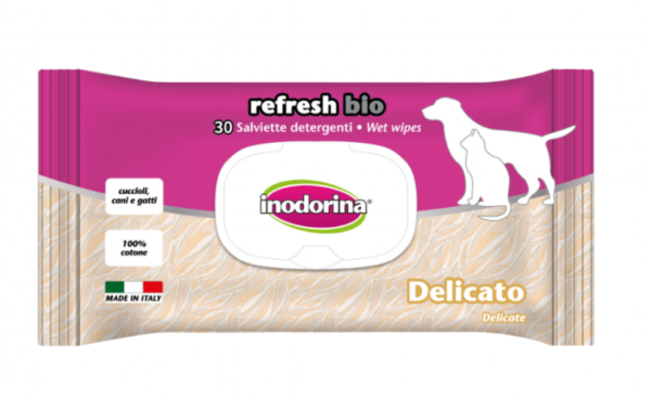 Inodorina Bio Cipria вологі біорозкладні котонові серветки 30 шт