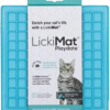 LickiMat Playdate Каучуковий килимок для ласощів для котів блакитний